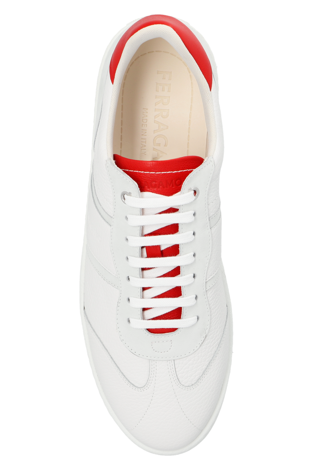【送料&関税込】Ferragamo achille White Low Top Sneakers Wit Low-top sneaker with logo - Women | Ferragamo